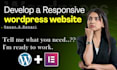 develop a responsive wordpress website