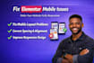 fix elementor mobile layout issues and responsive design problems on wordpress