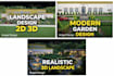 design front yard backyard landscape in 2d 3d