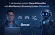 develop custom discord bot, game bot , mini game , economy system discordjs
