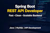develop rest API using spring boot and mysql,oracle sql