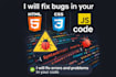 fix bugs in your HTML CSS javascript code