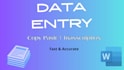 data entry, copy paste and transcription services