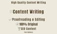 write, edit, and proofread high quality content