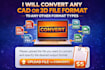 convert dwg dwf obj stl fbx rvt and other cad 3d files