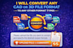 do fast and accurate cad and 3d file conversion