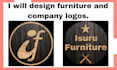 design a professional furniture and woodworking logo
