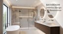 bathroom interior design renovation with 3d render, realistic 3d rendering