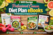 design professional canva diet plan ebooks with nutrition and fitness layout