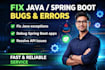 fix java or spring boot bug fast