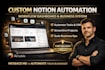 build custom notion automation workflow dashboard and business system