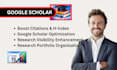 optimize google scholar profile, citations and h index, research article
