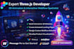expert three js developer 3d animation interactive web design  with webflow