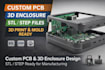design custom pcb 3d enclosure product electronics case for 3d printing, molding