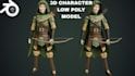 model 3d low poly character for game asset, props for game, rigging, game art