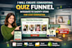 create converting quiz funnel integrate to shopify store for lead generation