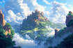 do a fantasy environment, landscape design