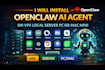 install openclaw ai agent on vps local server PC or mac mini