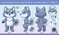 design custom plushie reference sheet stuffed animal oc plush toy ych tech pack