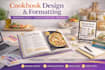 design recipe book layout, cookbook formatting and publishing