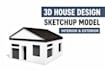 design a modern 3d house model in sketchup