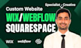 design or redesign custom wix, webflow, or squarespace website