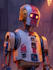 create stunning futuristic robot character art