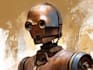 create a unique futuristic robot character art