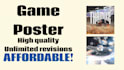 create a high quality, budget friendly game poster