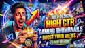 design eye catching gaming youtube thumbnail for high CTR