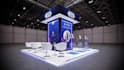 modern exhibition booth design with 3d visualization