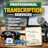 provide fast and professional transcription services