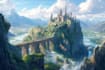 draw fantasy background and landscape