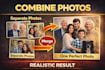 merge photos into one natural realistic picture