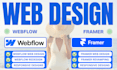 design or redesign webflow website and framer website