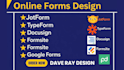 create online form jotform, typeform cognito form, online survey  google form