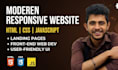 build a modern website with HTML, CSS, and javascript