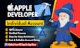 create verified apple developer individual account for publishing app