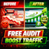provide a complete SEO audit with actionable fixes