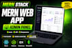 build mern web app with admin panel and modern UI