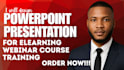 design interactive presentation training slide for elearning webinar course