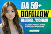 create powerful da 50 plus homepage blogroll backlinks