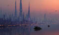 design a futuristic cyberpunk cityscape for your project