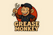 make grease monkey mascot logo with free source file