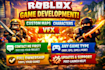 develop full roblox game development, full game map custom character, vfx