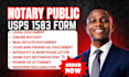 notarize US legal documents usps form 1583 online as US notary public in 2hrs