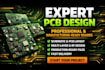 do custom pcb design, electronic circuit, pcb schematic, hardware development
