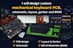 design custom mechanical keyboard pcb schematic layout gerber and bom