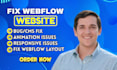fix bugs in your webflow website as a webflow developer and webflow expert