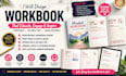 design workbook, workbook layout, fillable pdf workbook and printable workbook